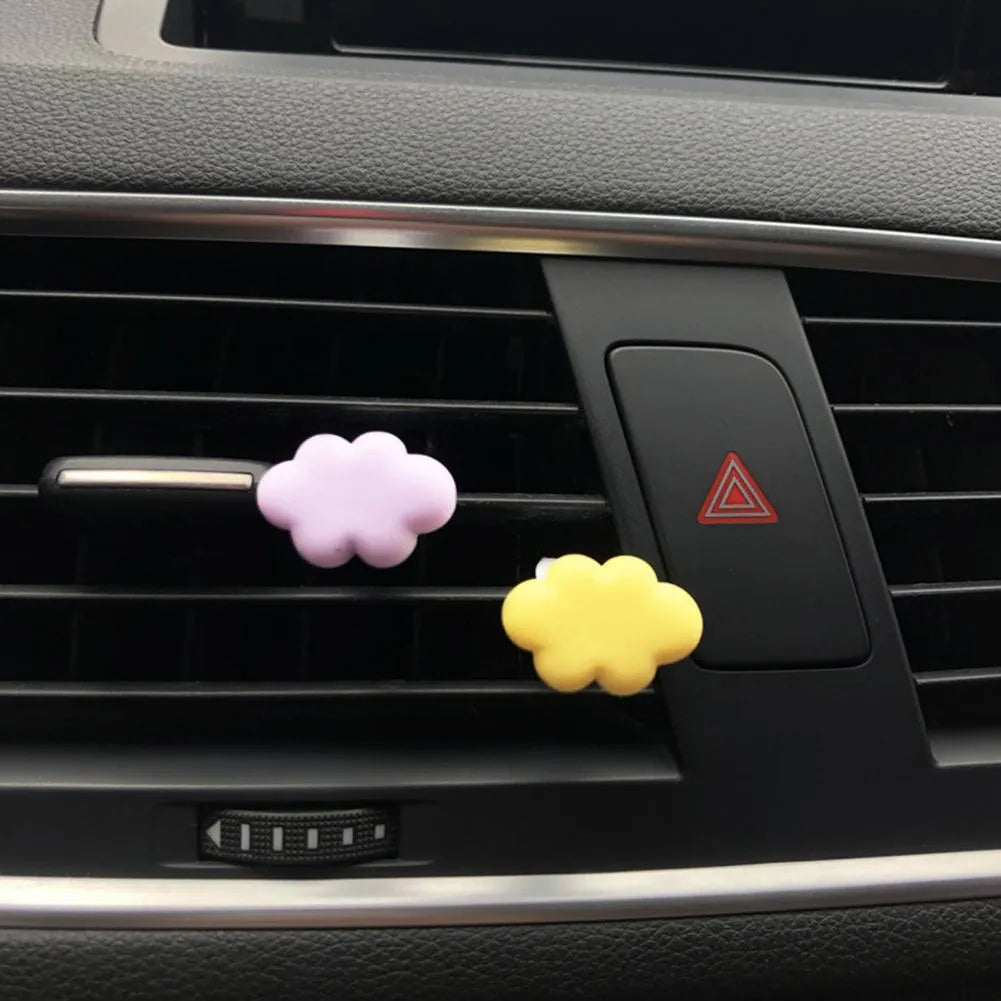 Resin Baiyun cartoon car fragrance clip in multiple colours for air vent attachment