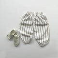 Children's anti mosquito pants in apricot gray, cotton summer thin outerwear for boys and girls