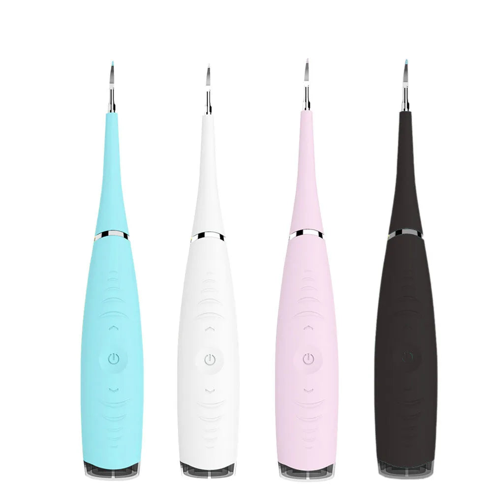 Electric teeth cleaner with ultrasonic tartar removal in black colour, IPX6 waterproof design for home use