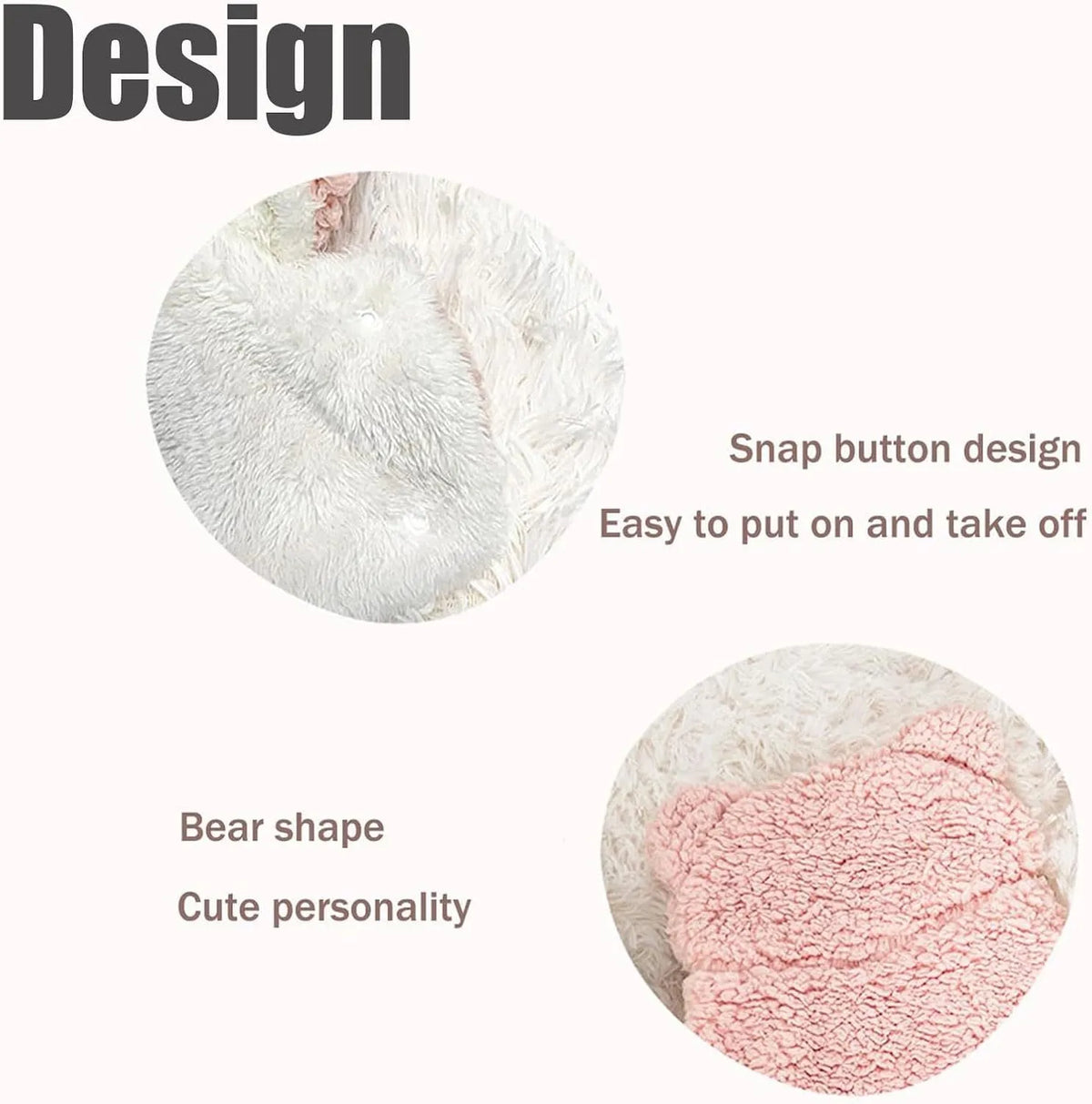 Teddy bear pet cape blanket with hood made of polar fleece in brown, on white background