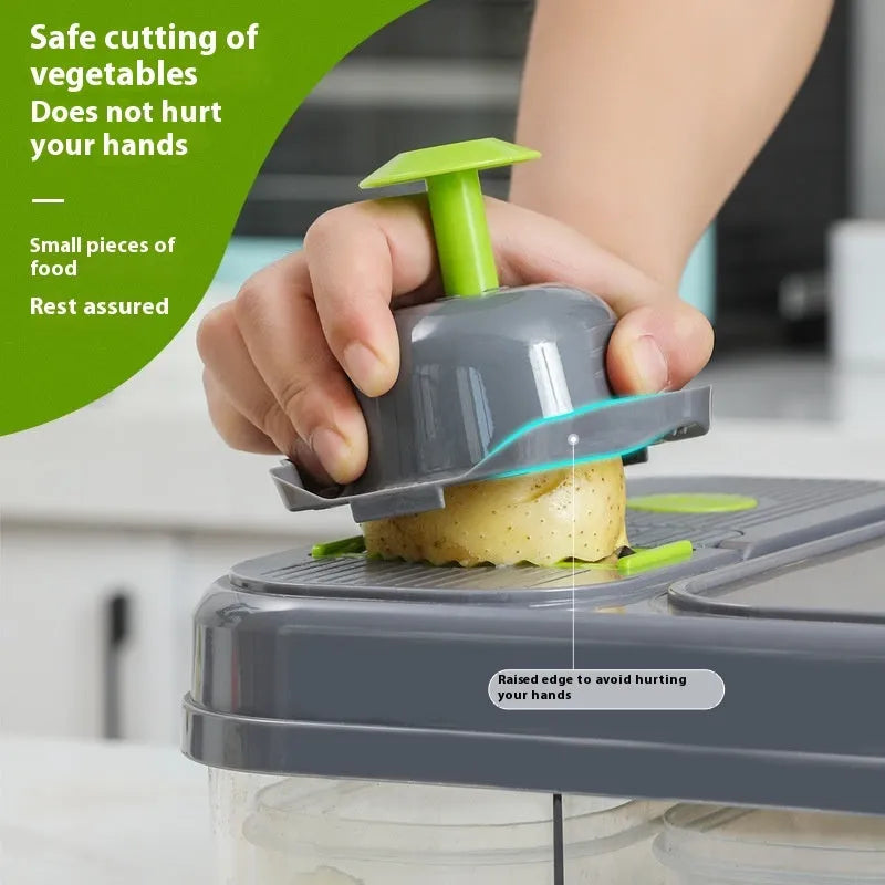 Multifunctional ABS wire cutter in shredder style for slicing vegetables and fruits, with dimensions 43x13.5x30cm