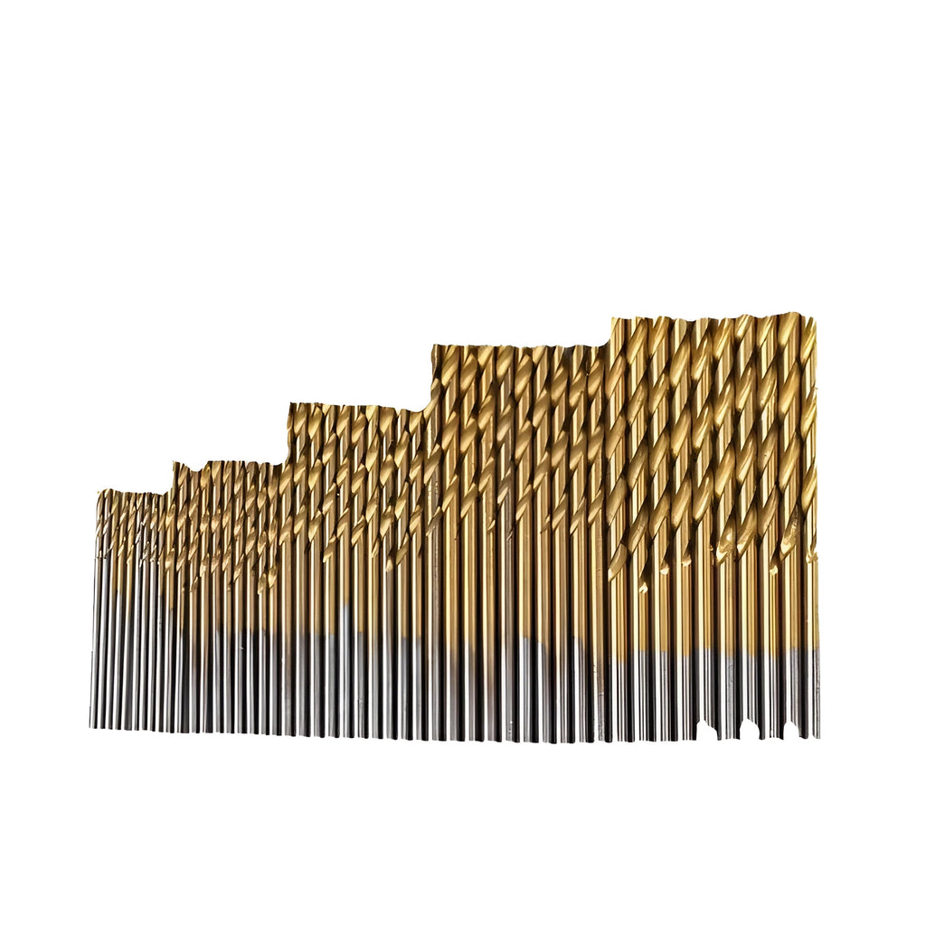 50 piece twist drill set 1-3mm high speed steel titanium plated woodworking opening tool