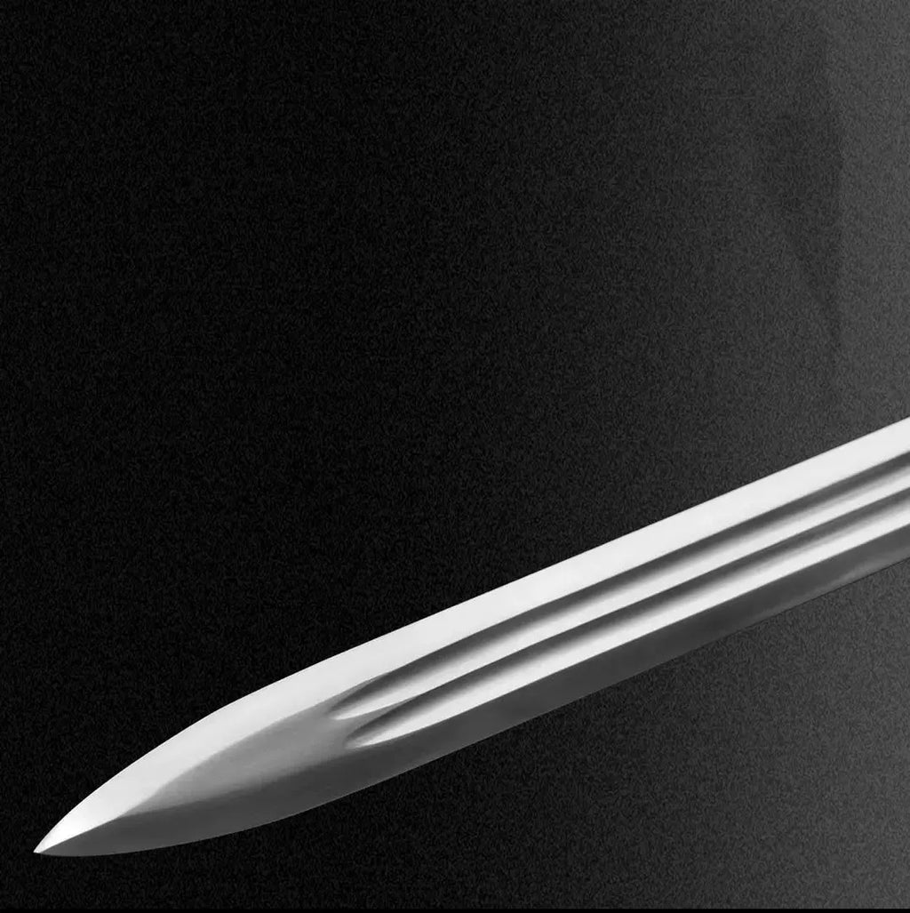 Dragon Soul integral high manganese steel unsharpened katana 103cm with solid wood leather scabbard