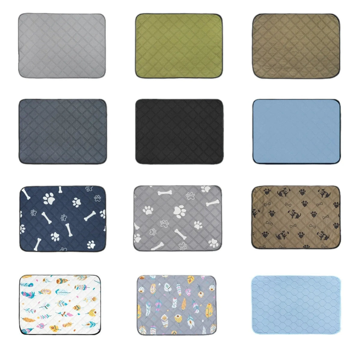 Waterproof polyester pet urinal pad for dogs, available in XS to 2XL sizes and multiple colours