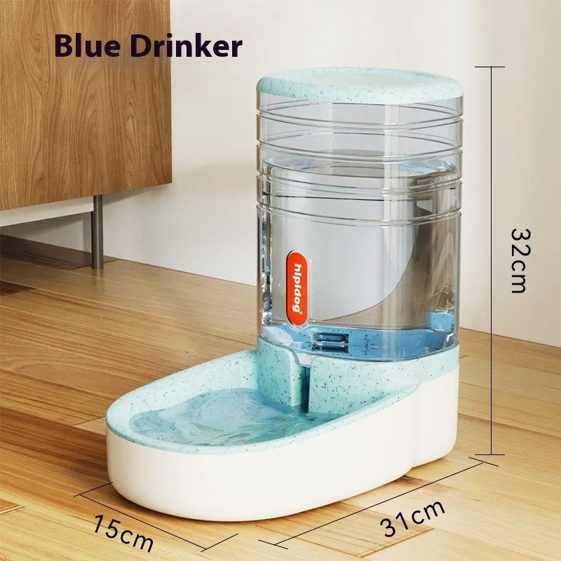 Grey automatic pet water dispenser with 3.8L capacity for cats and dogs