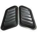 Pair of black ABS plastic fake car air outlet covers on body panel