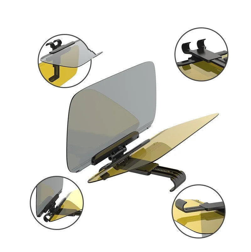 Car day and night dual-use glare proof mirror made of PC for general vehicles
