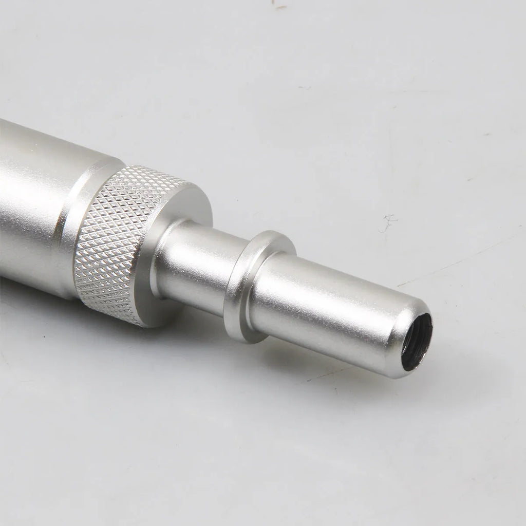 Silver metal transmission refueling joint tool for VAS6262-9 compatible manual gearbox servicing.