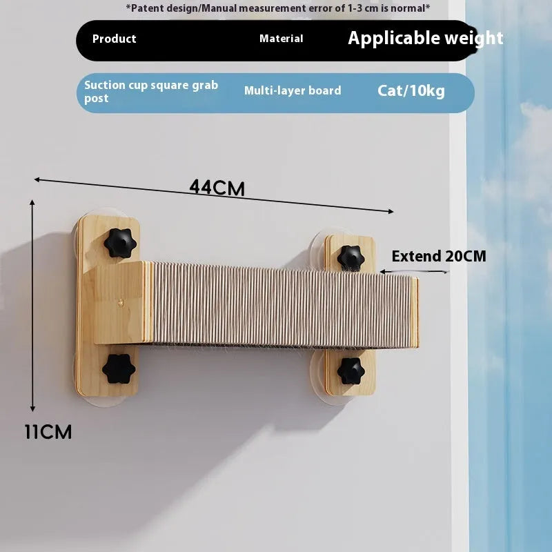 Space capsule suspended cat scratching chamfer with sisal climbing frame and multiple accessories