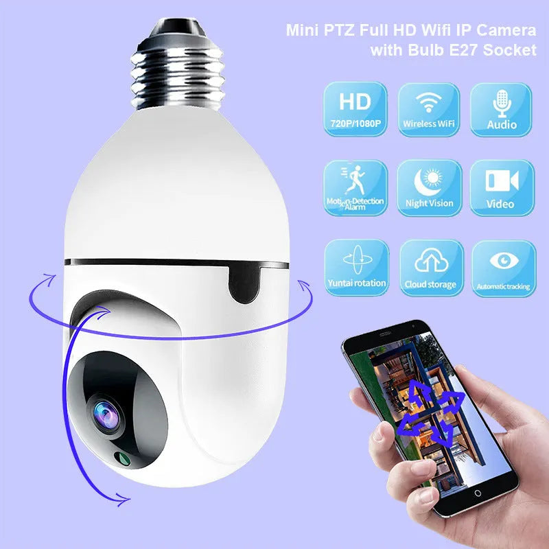 Yilot bulb shaking head WIFI security camera 1080P white ABS for home indoor monitoring