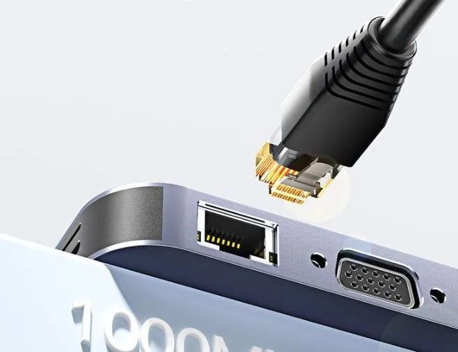 11-in-1 USB C expansion dock with multiple ports including Ethernet, HDMI, and USB connections