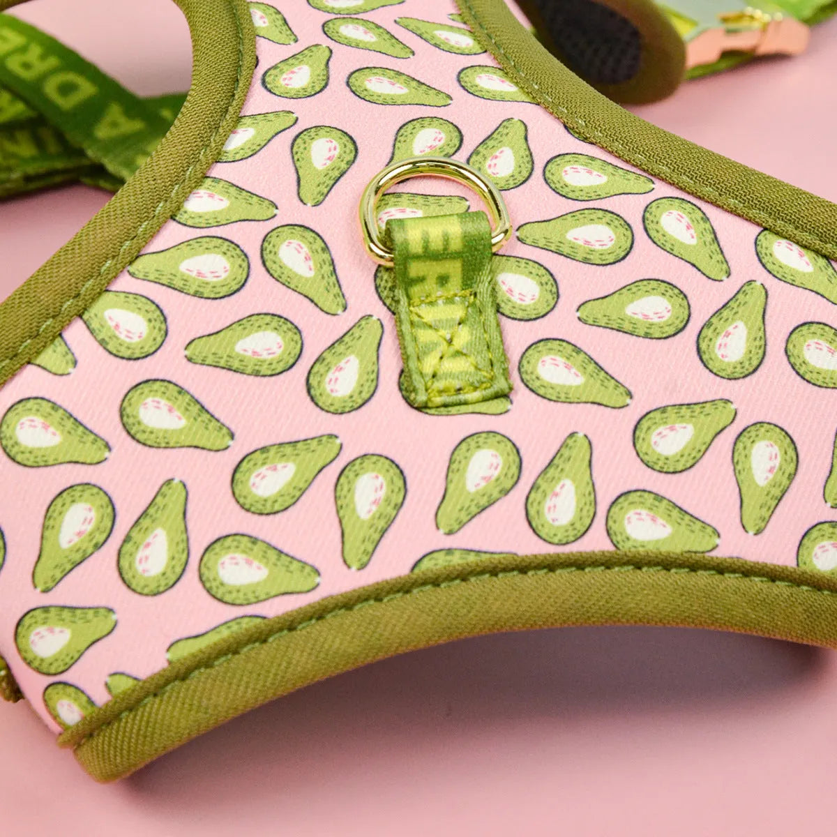Polyester dog harness and leash set in colourful patterns for medium and large breeds