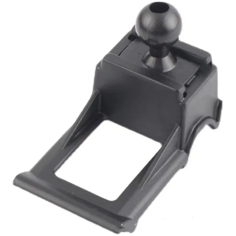Goodway dashboard car phone holder with 360-degree rotation joint on a snap-on base.