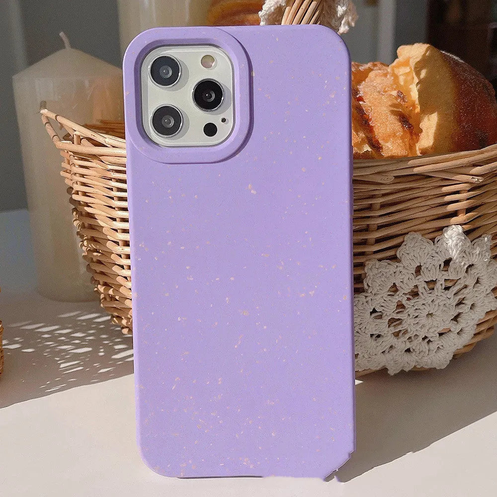 Degradable wheat straw fibre phone case for Apple iPhone models in multiple colours