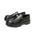 Men's crocodile pattern loafers in British style with flat heel, available in multiple colours and extended sizes