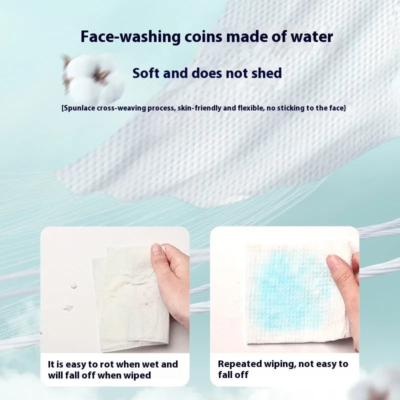 Disposable face cloth roll with removable hook, 100 sheet viscose polyester blend