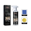 Multifunctional foam cleaner set with remover bottle, sponge, and cloth on a clean surface