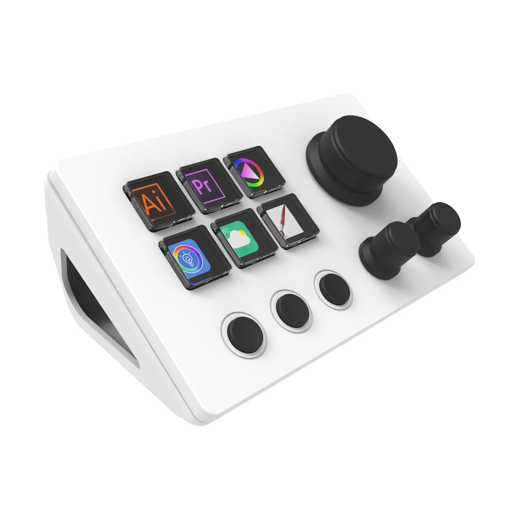 Visual Keyboard N3 silicone USB keypad in black and white with 2m cable and mounting bracket