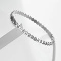Titanium steel Korean style bracelet with number decorations in gold, rose gold or steel colour