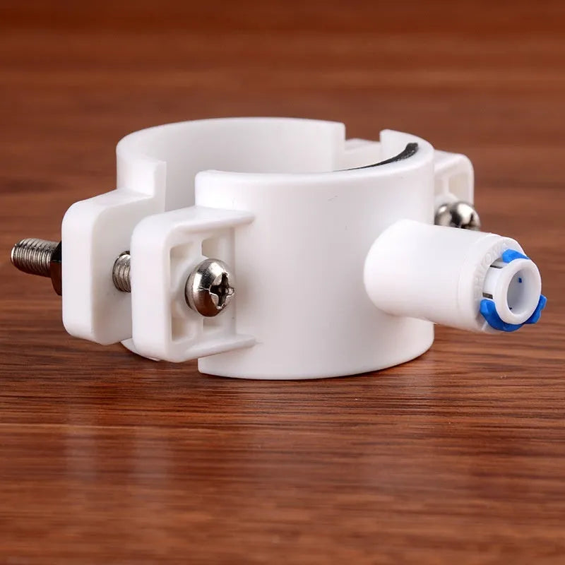 Water purifier connector made of food grade polypropylene for waste water folder and downcomer