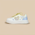 Meow Rabbit Sea Salt Cheese coloured mesh casual sneakers with thick rubber sole and lace-up closure.