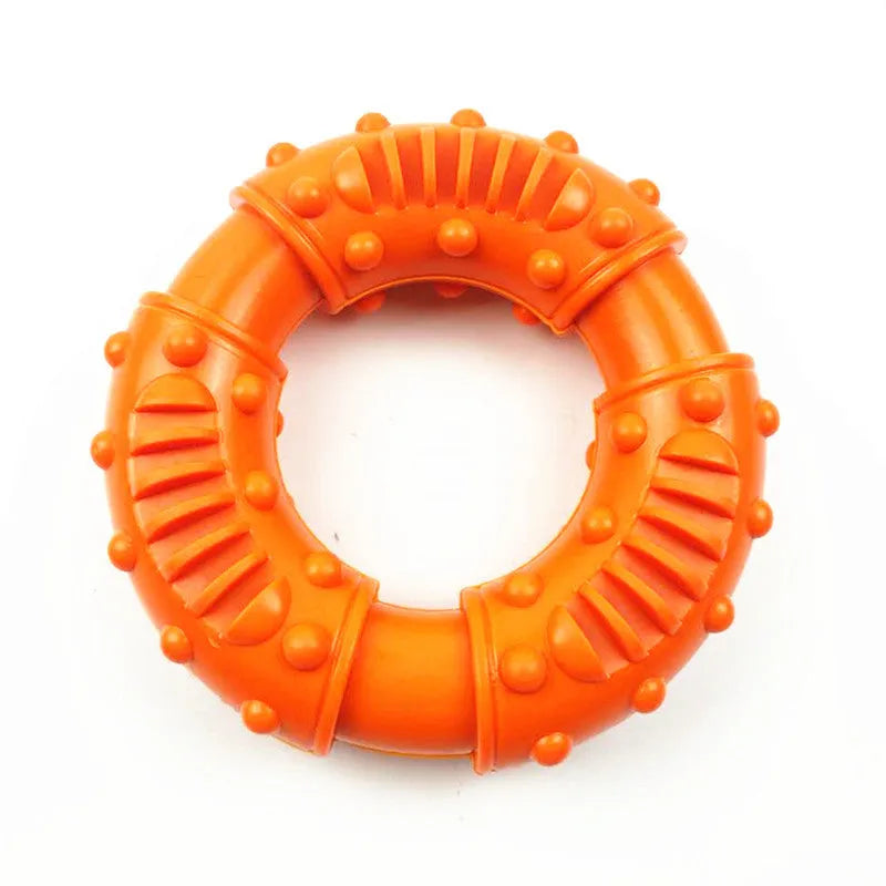 Blue hollow rubber dog fetch stick toy for outdoor play with large dogs
