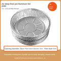 Non-stick aluminium foil air fryer liner, round 8 inch deep plate, disposable oil-proof tray with 4 cm edge