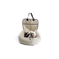 Beige chemical fibre pet car seat pad for front and rear car seats, suitable for dogs and cats
