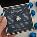 Silver four-leaf clover hollow pendant necklace on clavicle chain with gift box and card
