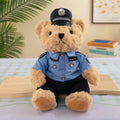 Fire Bear Police Teddy Doll Plush Toys 30cm - Blue Fire Bear variant on display
