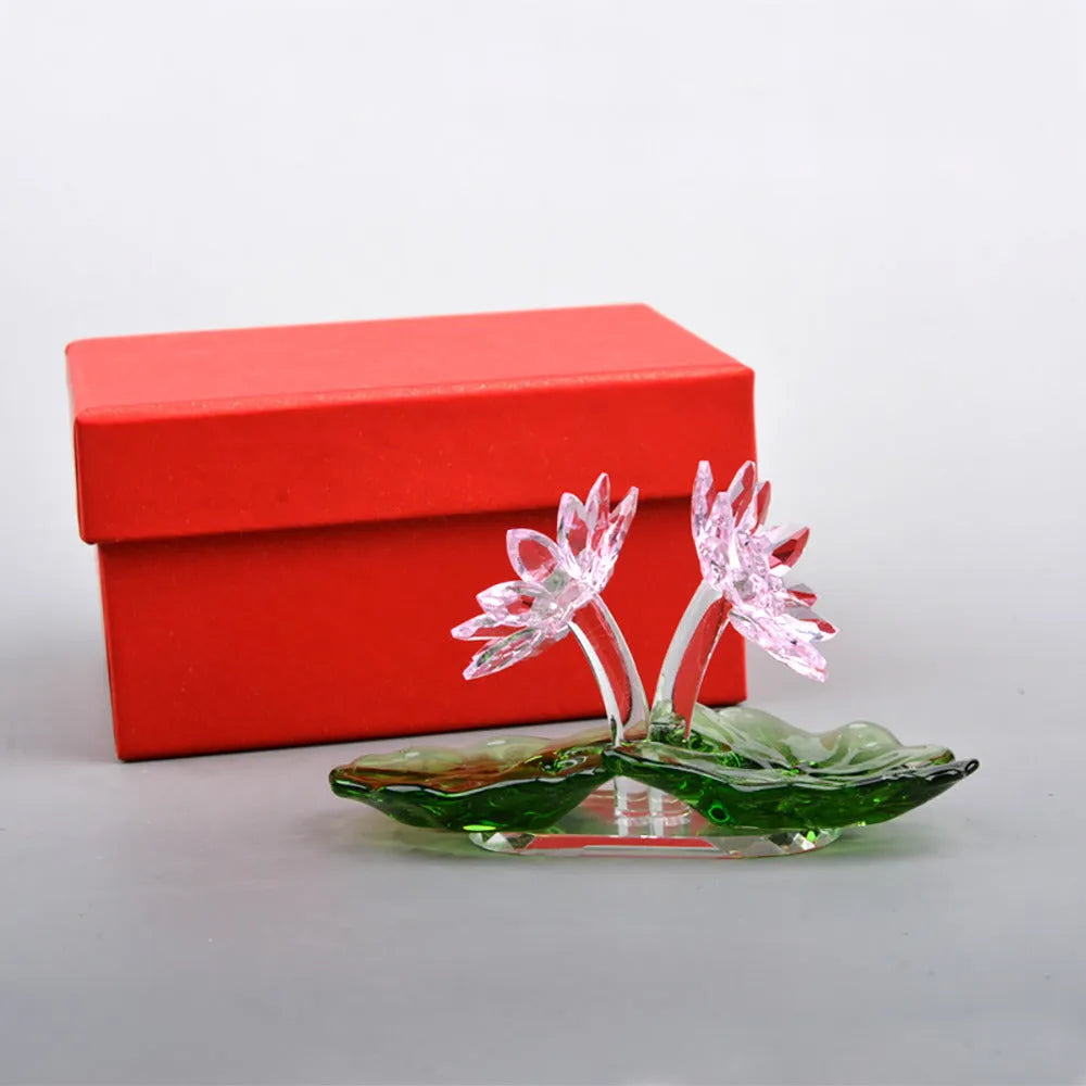 Pink hand-carved white crystal cartoon ornament paperweight 95mm x 40mm x 60mm on white background