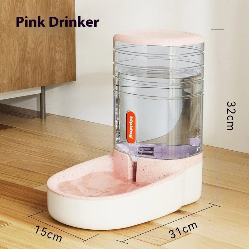 Grey automatic pet water dispenser with 3.8L capacity for cats and dogs