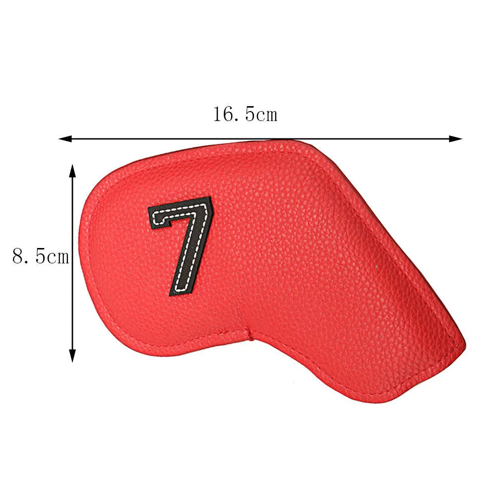 10-piece set of digital printed golf club head covers with assorted designs