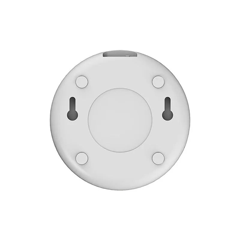 White HD smart camera for indoor use with mobile app remote conversation and panoramic monitoring.