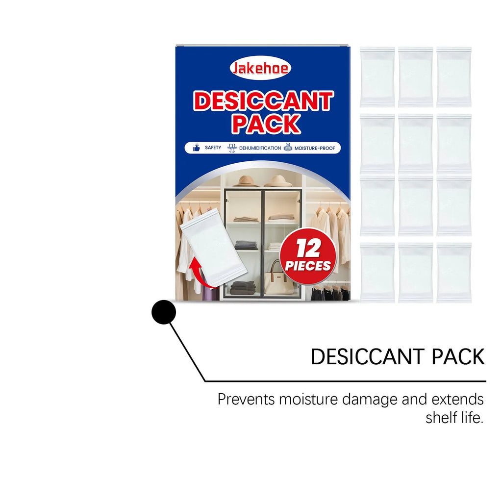 12 calcium chloride desiccant bags with wood pulp filler for household moisture control