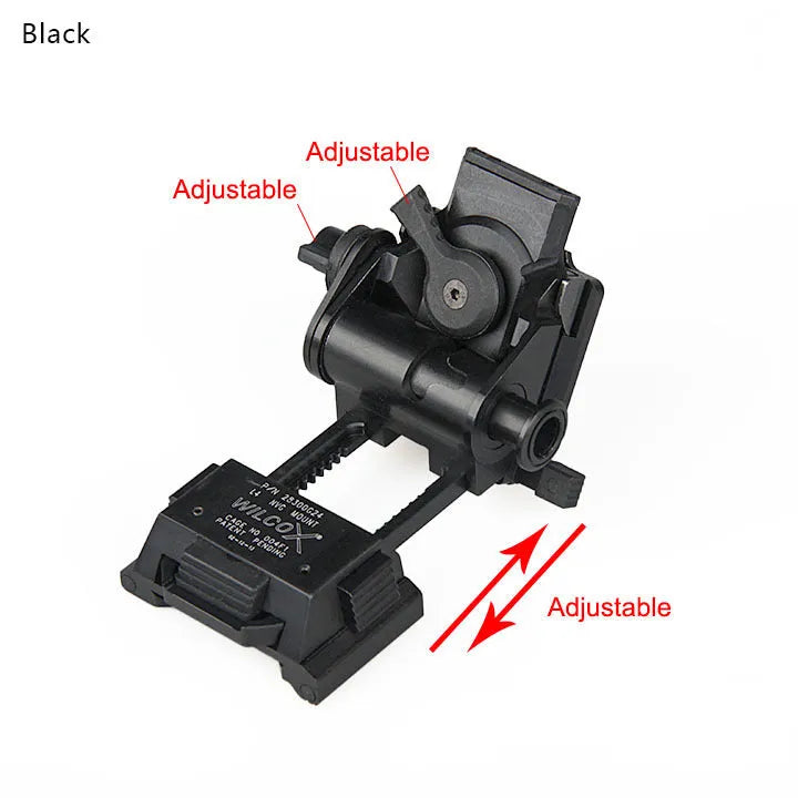 Metal alloy L4 G24 NVG fast helmet mount with breakaway base in dark earth colour