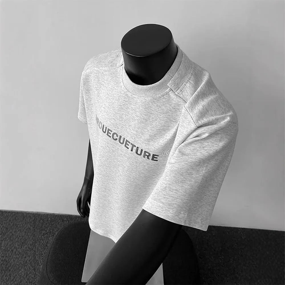 Men's loose fit cotton short sleeve shirt with letter pattern in black colour option