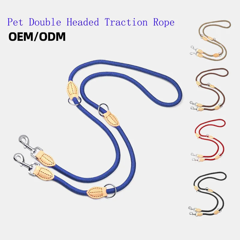 Blast race training dog leash with automatic tightening rope collar in multiple colour options.