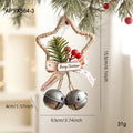 Metal bell Christmas decoration in gold, green, red or silver, iron hanging ornament for festive display