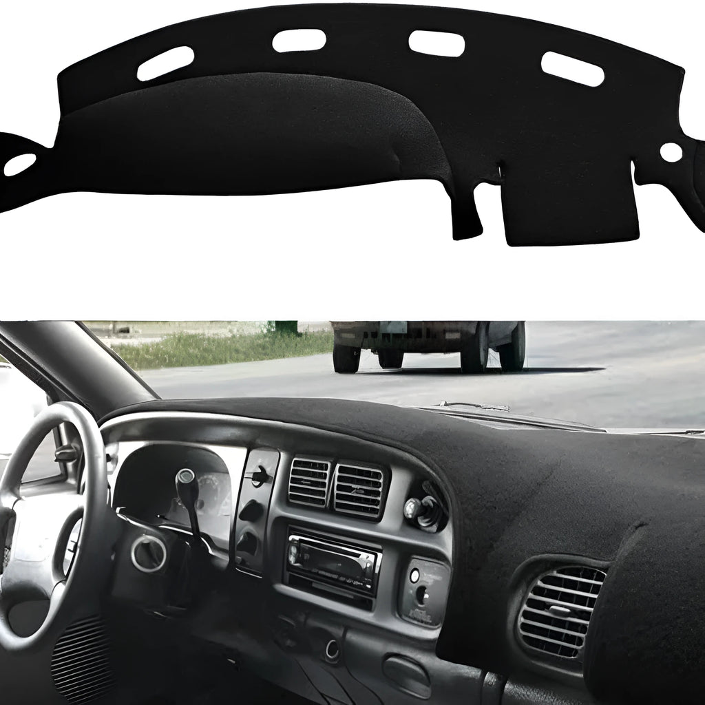 Black non-woven fabric dashboard cover for car light repellent use, available in deerskin leather polyester options