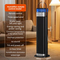 Vertical humidifying heater with remote control, dimensions 16x16x52.6cm