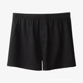Men's loose cotton boxer shorts in solid colours with high waist design