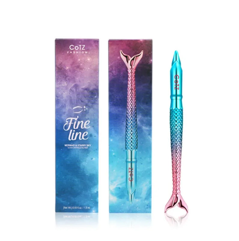 Mermaid Star black liquid eyeliner with precision applicator tip, 1.5 ml bottle