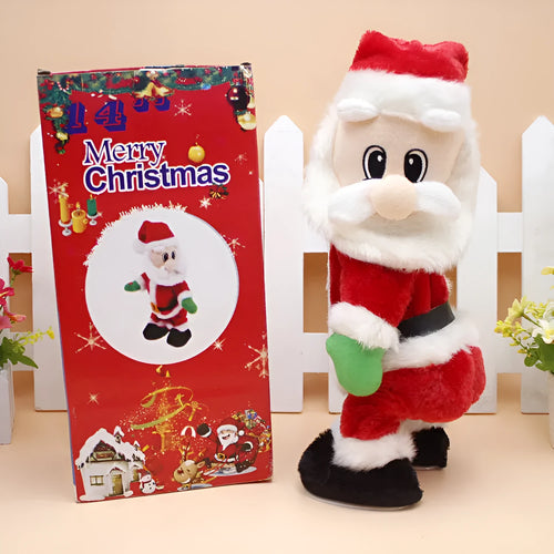 Electric hip-shaking Santa Claus ornament with music for Christmas decoration