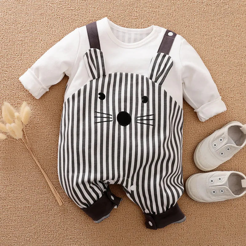 Cotton baby suit, safety class A, pullover, long sleeves, white or yellow, sizes 59cm to 90cm