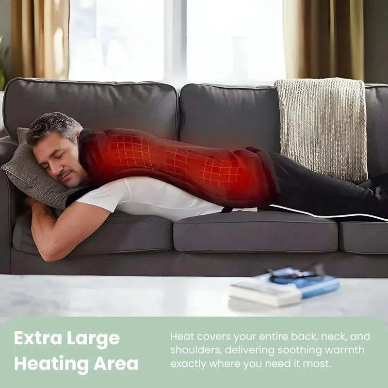Gray winter warm electric heating shawl for shoulders and neck with EU plug and adjustable fit