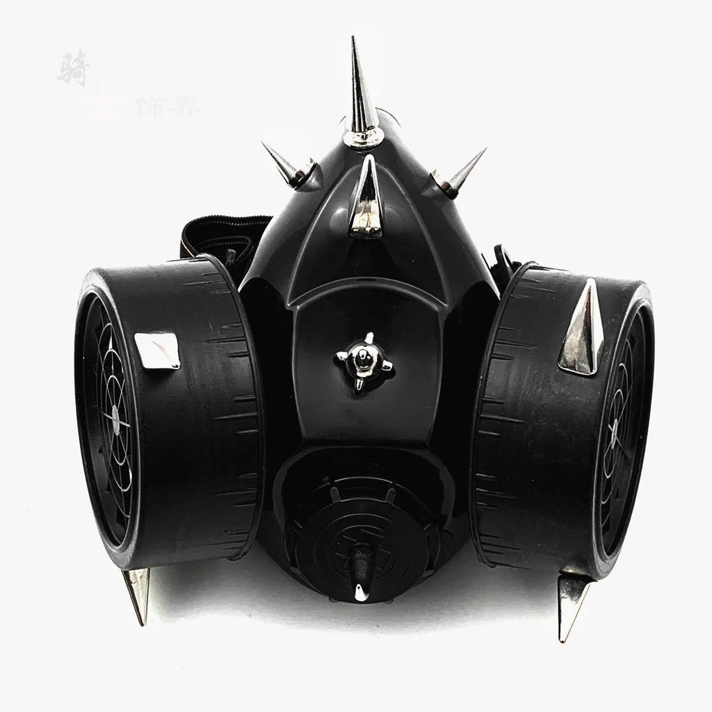 Black steampunk cosplay mask, one size costume face accessory for Halloween and themed events