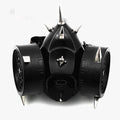 Black steampunk cosplay mask, one size costume face accessory for Halloween and themed events