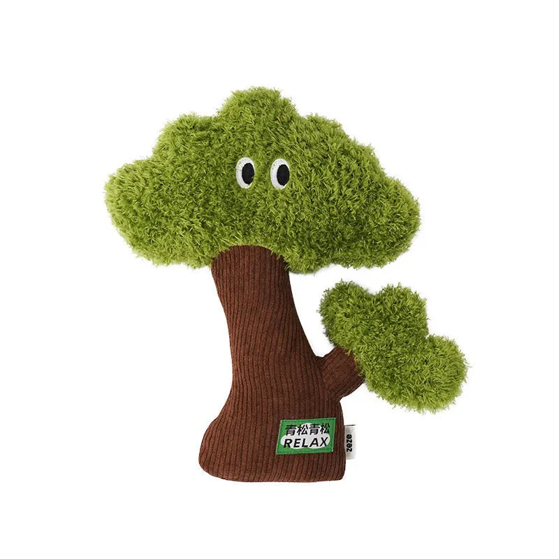 Pine tree shaped cat toy bag pendant with cat mint filling in three size options