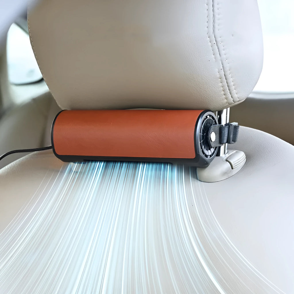 USB cable for car rear seat fan with 1.5 metre length in black, brown, or red colours